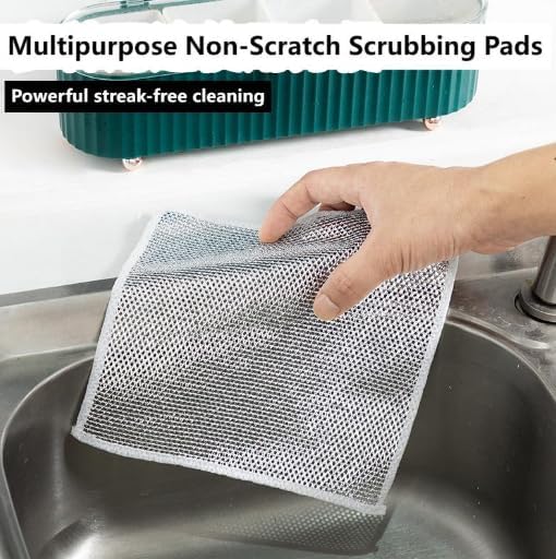 Non-Scratch Dish Wash Cloth - Pack of 10 (Buy 5 Get 5 Free)