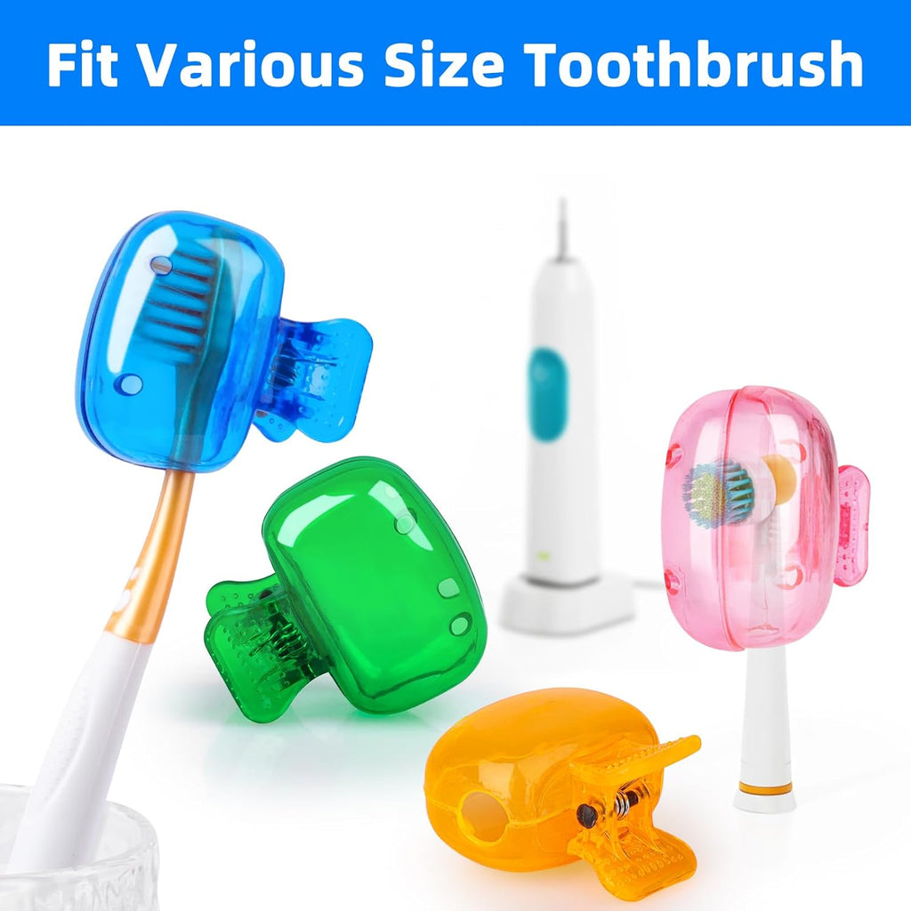 Vinishq Portable Toothbrush Head Cover Case Brush Cap Case| Plastic Clip For Household Toothbrush Case  (Pack of 5)