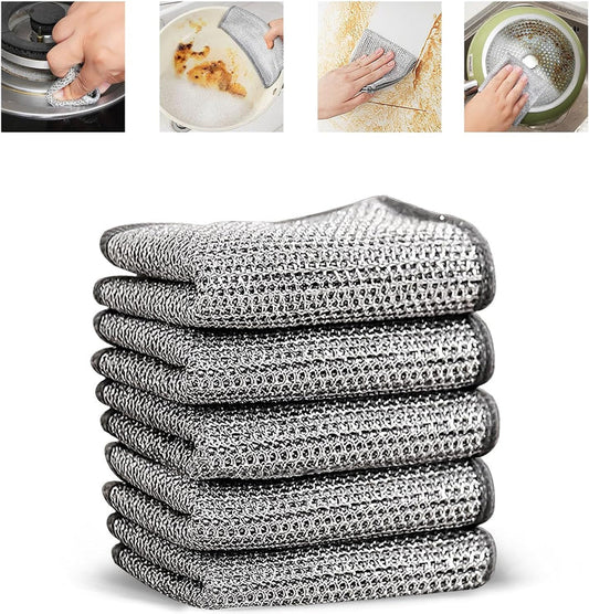 Non-Scratch Dish Wash Cloth - Pack of 10 (Buy 5 Get 5 Free)